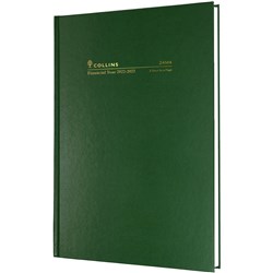 Collins Financial Year Diary A4 2 Days To Page Green