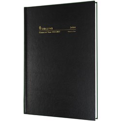 Collins Financial Year Diary A4 Week To View Black