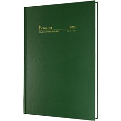 Collins Financial Year Diary A5 Day To Page Green