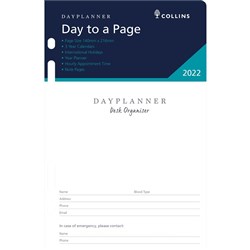 Debden Dayplanner Refill Desk 140 x 216mm Dated Day To Page