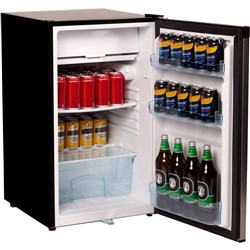 Nero Bar Fridge And Freezer 125 Litre Stainless Steel