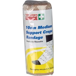 First Aider's Choice Heavy Support Crepe Bandage 10cm Wide Tan