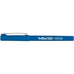 Artline 220 Fineliner Pen Super Fine 0.2mm Royal Blue Pack Of 12