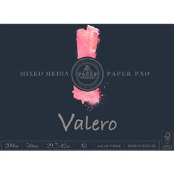 The Paper House Valero Pad A3 200gsm Mixed Media 50 Sheet