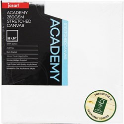 Jasart Academy Stretched Canvas 12 x 12 Inch Thick Edge 280gsm