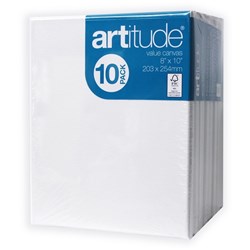 Artitude Canvas 8 x 10 Inch Thin Edge Pack of 10