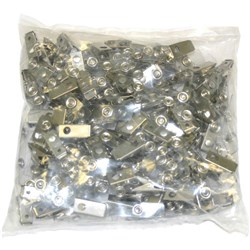 Gold Sovereign Alligator Clips With Straps Pack of 100 Silver