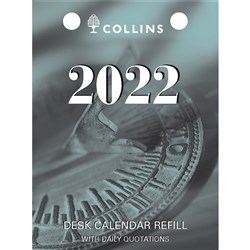 Collins Desk Calendar Refill 102 x 76mm Top Punch Day To Page