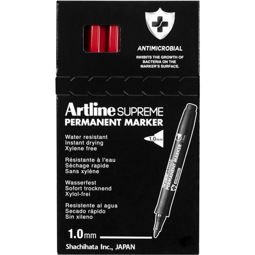 ARTLINE SUPREME PERMANENT MARKER RED PACKAGE